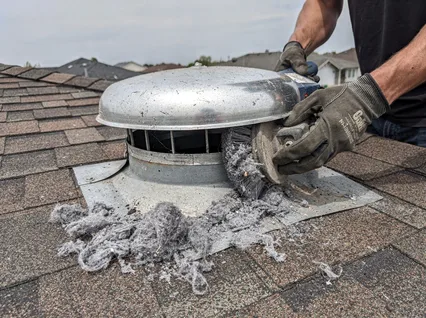 Cleaning Dryer Vent On Roof in Medina