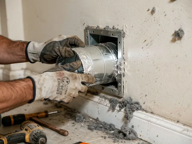 Professional dryer vent repair and installation by Medina Dryer Vent Cleaning in Medina